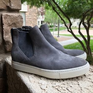 VINCE Newlyn Gray High Top Slip-on Sneakers